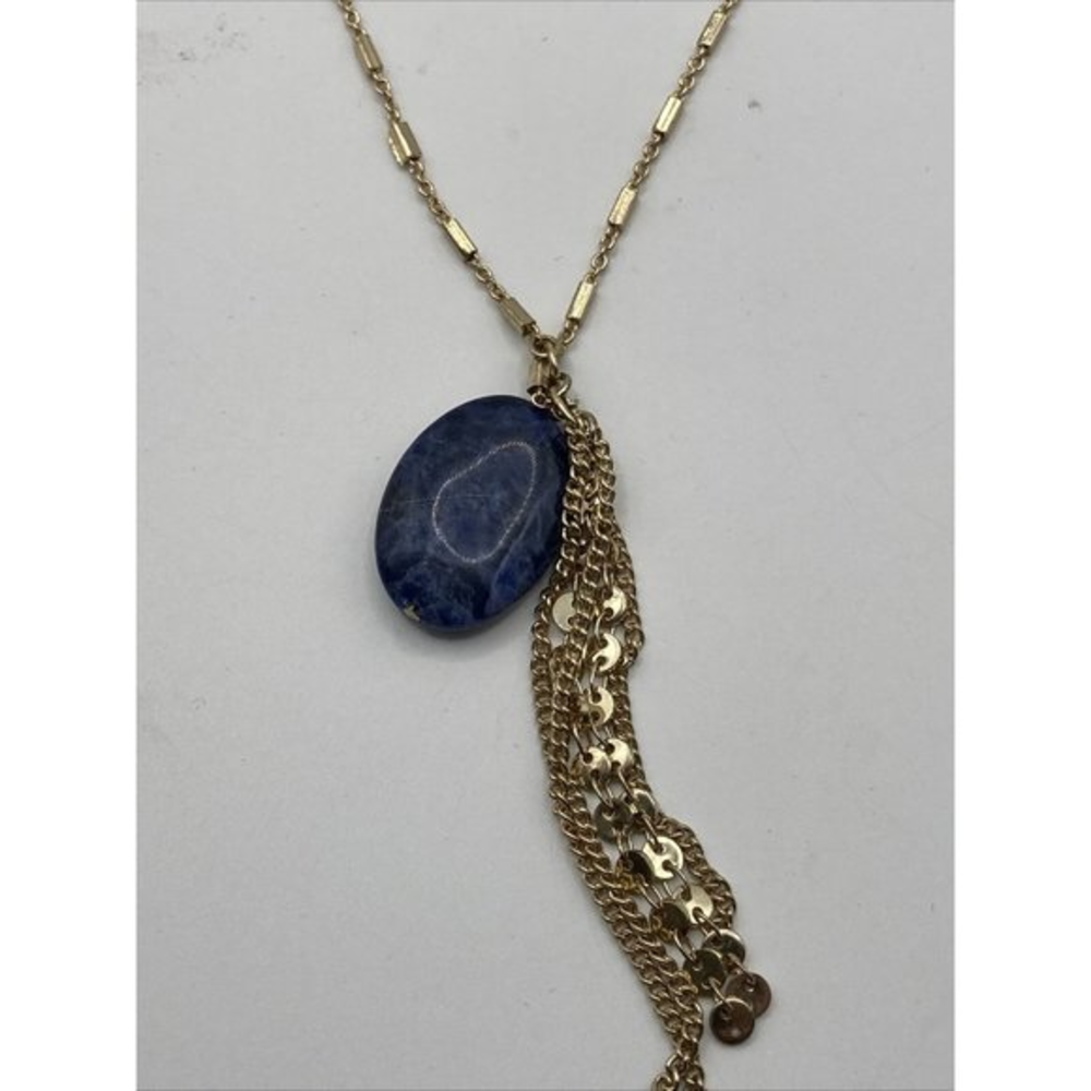 Banana Republic  gold tassel necklace signed classic 34"‎ BR